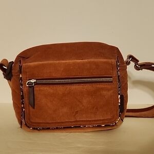 Corduroy Crossbody Bag - Tan